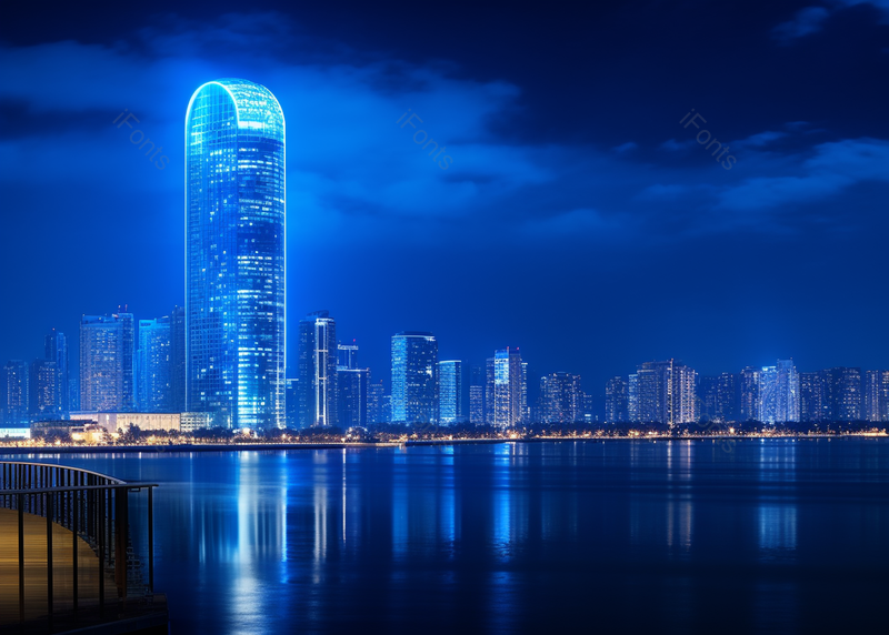 都市苏州摩天轮科技感城市夜景,高清,摄影图,摄影图片,图片大全,摄影图免费下载